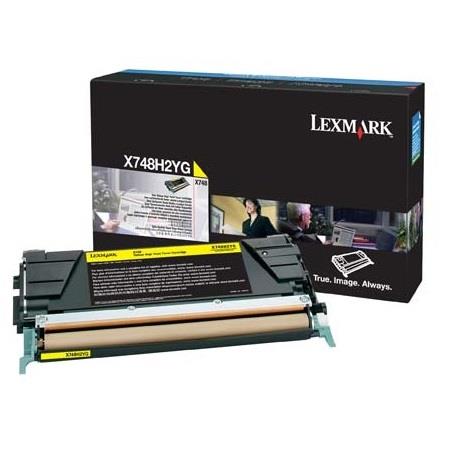 Product image for Lexmark X748H2YG Yellow Original High Capacity Toner Cartridge - Small