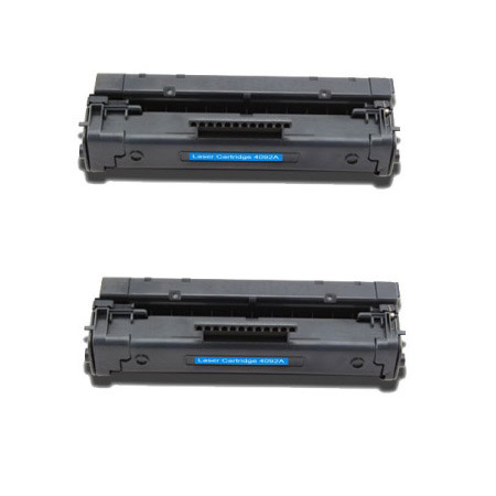 Product image for 999inks Compatible Twin Pack Canon HP 92A (C4092A) Black Laser Toner Cartridges - Small