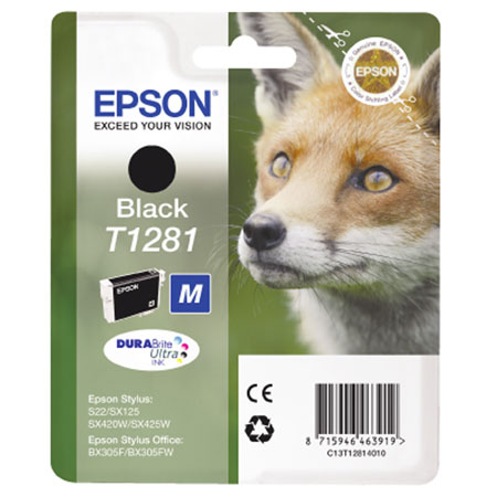 Product image for Epson T1281 Original Black Ink Cartridge - Small