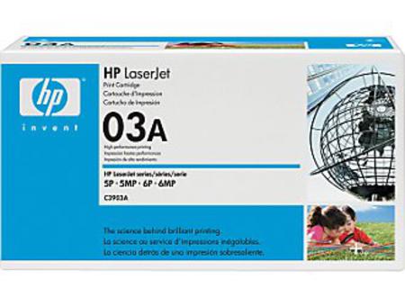 Product image for HP C3903A Black Original Standard Capacity Toner Cartridge with Microfine Toner - Small
