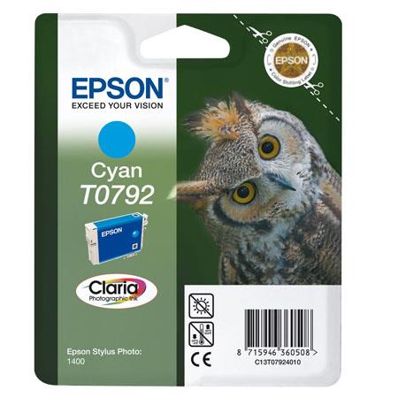 Product image for Epson T0792 Cyan Original Ink Cartridge (Owl) (T079240) - Small
