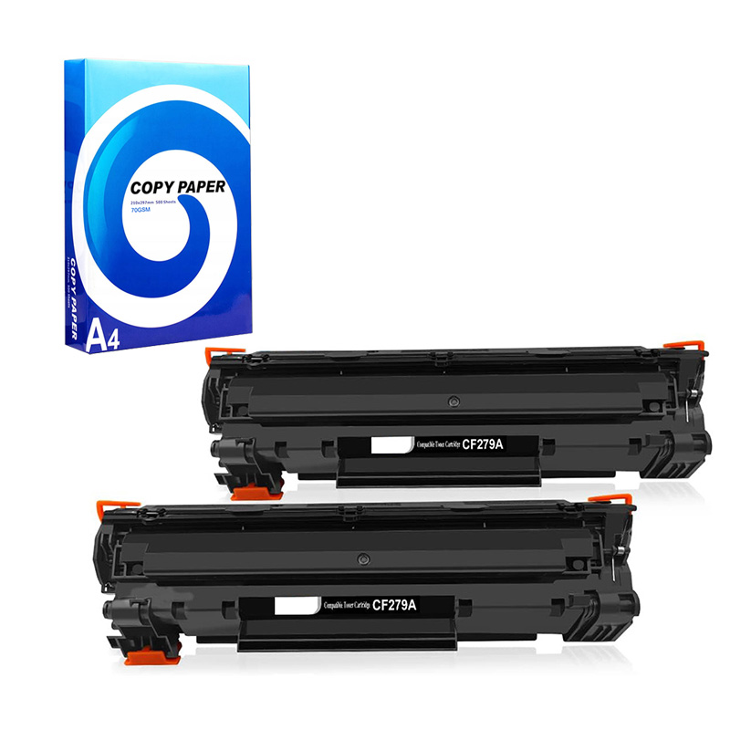 Product image for 999inks Compatible Twin Pack HP 79A Black Laser Toner Cartridges + Free A4 Ream Paper - Small