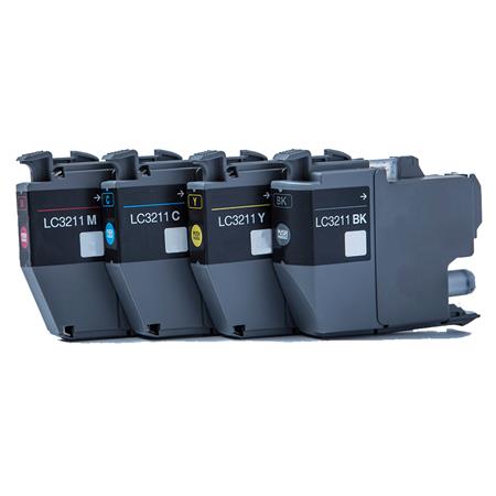 Product image for 999inks Compatible Brother LC3211 BK/C/M/Y Standard Capacity Multipack Inkjet Printer Cartridge - Small