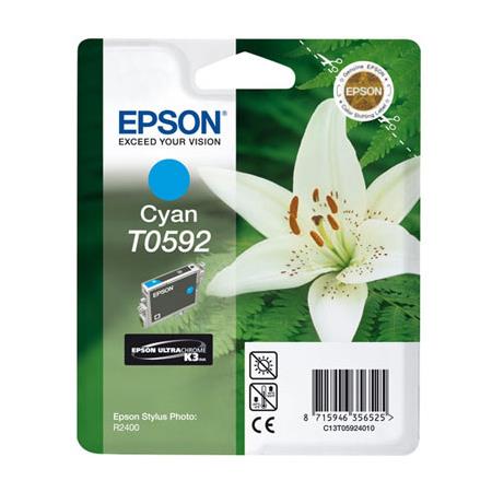 Product image for Epson T0592 Cyan Original Ink Cartridge (Lily) (T059240) - Small
