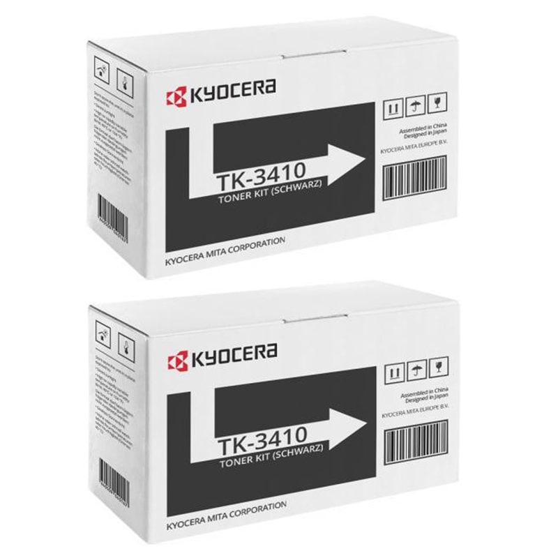 Product image for Kyocera TK-3410 Black Original Laser Toner Cartridge Twin Pack - Small