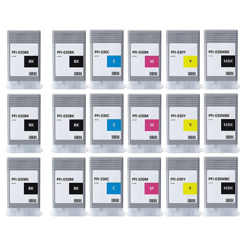Product image for 999inks Compatible Multipack Canon PFI-030 2890C0013 Full Sets + 3 FREE BLACK Full Set Inkjet Printer Cartridges - Small