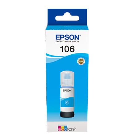 Product image for Epson 106 Cyan Original Ecotank Ink Bottle (C13T00R240) - Small