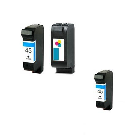 Product image for 999inks Compatible Multipack HP 45/41 1 Full Set + 1 Extra Black Inkjet Printer Cartridges - Small