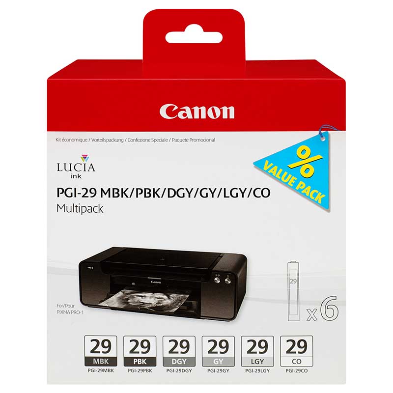 Product image for Canon PGI-29 Monochrome Original Multipack Ink Cartridges (4868B018) - Small