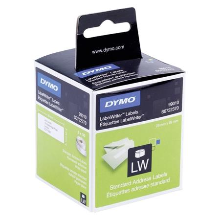 Product image for Dymo 99010 (S0722370) Original Label Tape (89mm x28mm) White - Small