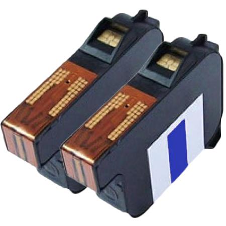Product image for 999inks Compatible Twin Pack Pitney Bowes DE6128 Blue Inkjet Printer Cartridges - Small