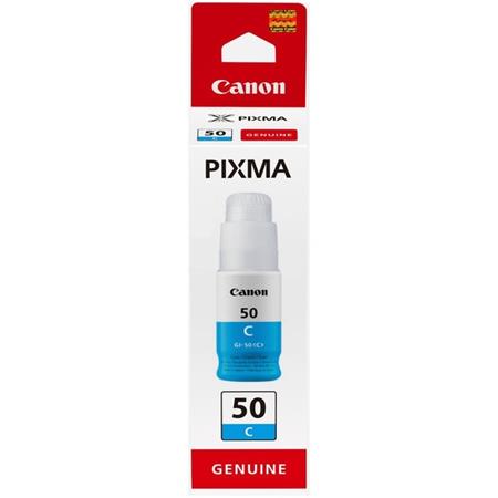 Product image for Canon GI-50C (3403C001) Cyan Original Ink Bottle - Small