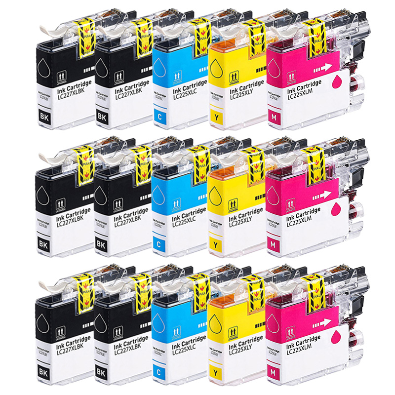 Product image for 999inks Compatible Multipack Brother LC227XL/LC225XL 3 Full Sets + 3 FREE Black Inkjet Printer Cartridges - Small