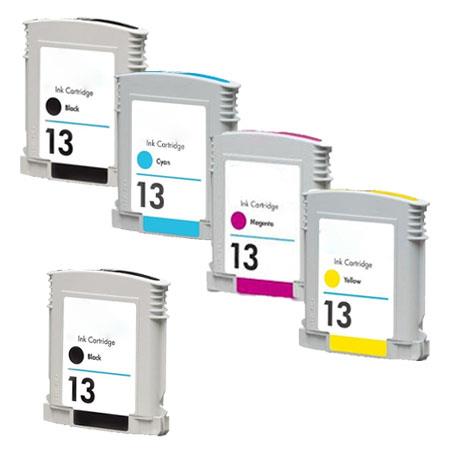 Product image for 999inks Compatible Multipack HP 13 1 Full Set + 1 Extra Black Inkjet Printer Cartridges - Small