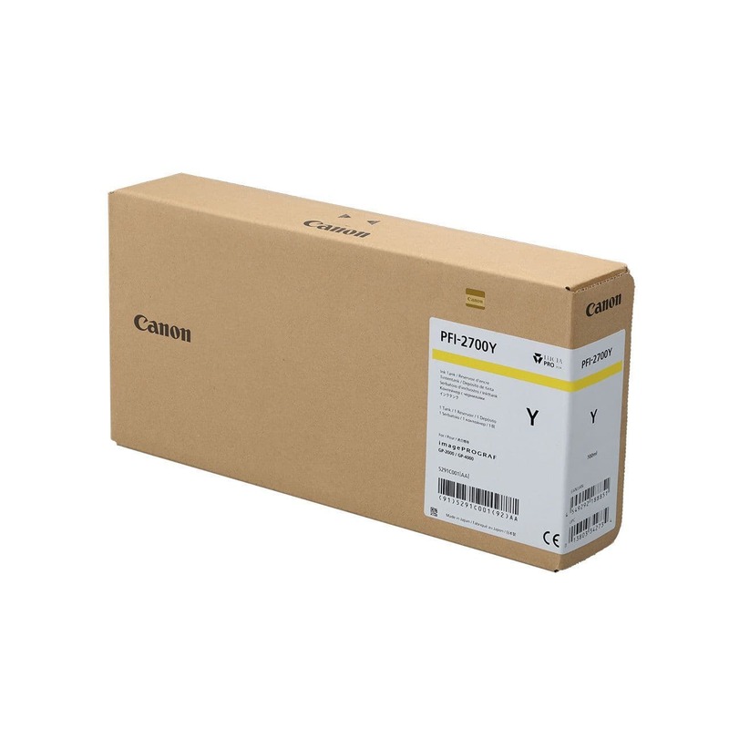 Product image for Canon PFI-2700Y Yellow Original Ink Cartridge (700ml) - Small