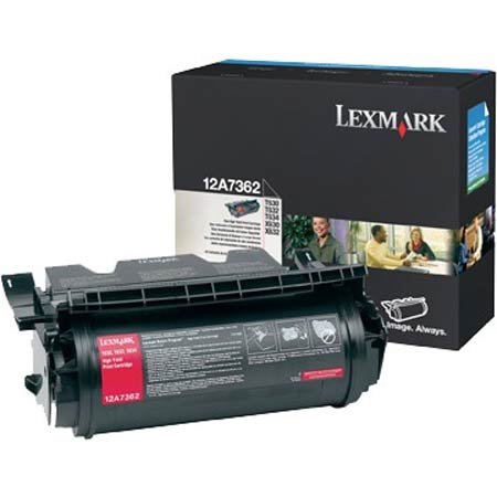 Product image for Lexmark 12A7362 Black Original High Capacity Toner Cartridge - Small