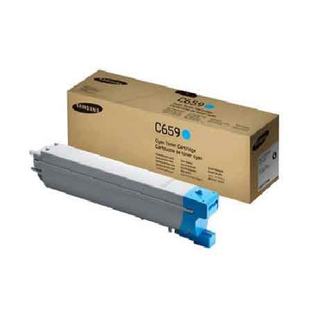 Product image for Samsung CLT-C659S Original Cyan Toner Cartridge - Small
