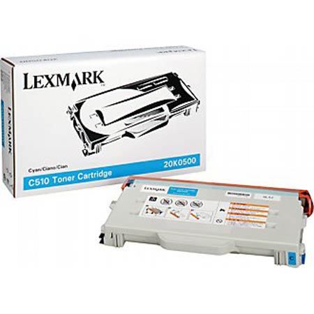 Product image for Lexmark 20K0500 Cyan Original Toner Cartridge - Small