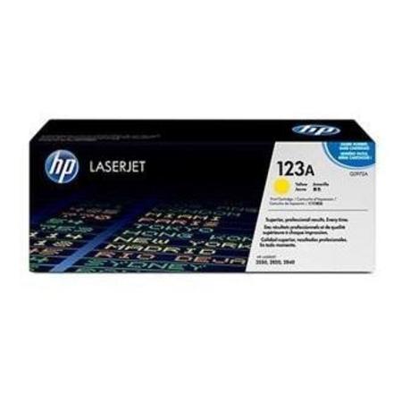 Product image for HP Colour LaserJet 123A Yellow Original Toner Cartridge with Smart Printing Technology (Q3972A) - Small