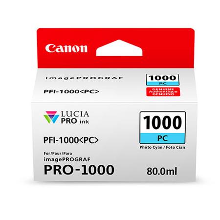 Product image for Canon PFI-1000PC Photo Cyan Original Ink Cartridge - Small