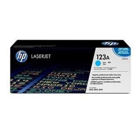 Product image for HP Colour LaserJet 123A Cyan Original Toner Cartridge with Smart Printing Technology (Q3971A) - Small