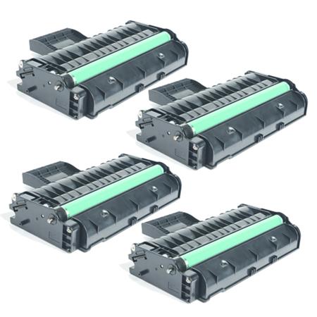 Product image for 999inks Compatible Quad Pack Ricoh 407255 Black Laser Toner Cartridges - Small