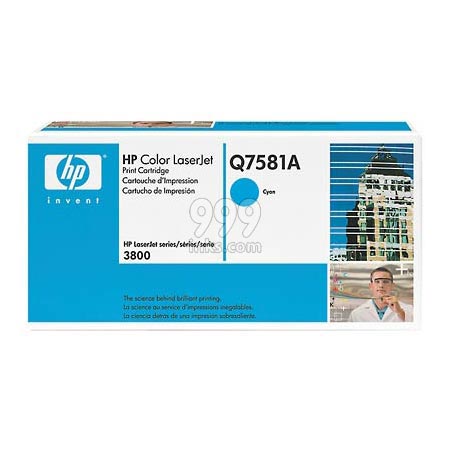 Product image for HP 503A Cyan Original Toner Cartridge with HP ColourSphere Toner (Q7581A) - Small