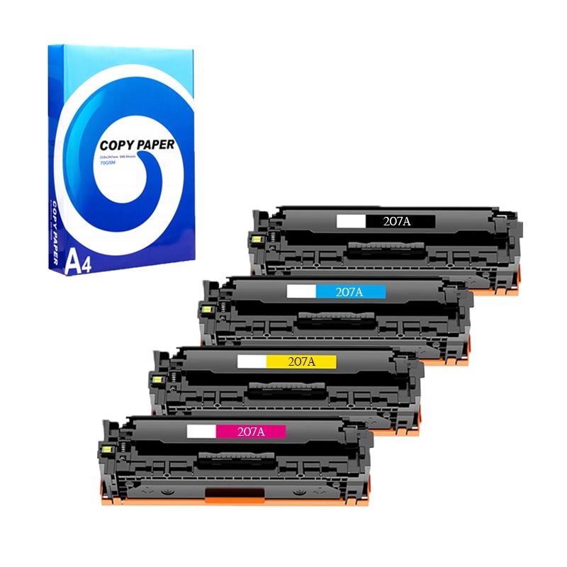 Product image for 999inks Compatible Multipack HP 207A 1 Full Set Standard Capacity Laser Toner Cartridges + Free A4 Ream Paper - Small