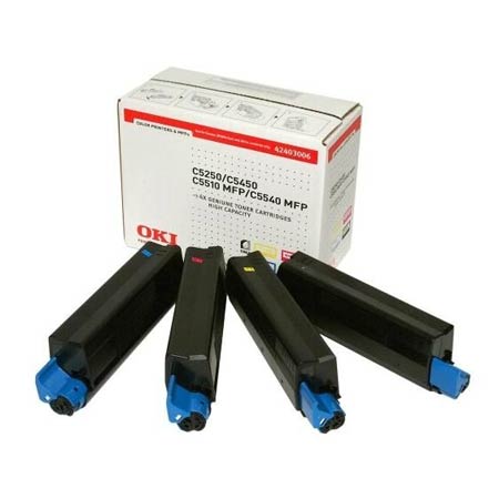 Product image for OKI 42403006 Rainbow Original Toner Pack (Black/ Cyan/ Magenta/ Yellow) - Small