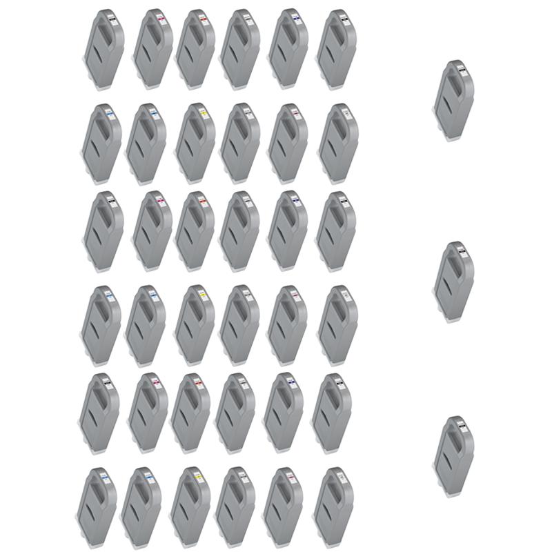 Product image for 999inks Compatible Multipack Canon PFI-1700 3 Full Sets + 3 FREE Black Inkjet Printer Cartridges - Small