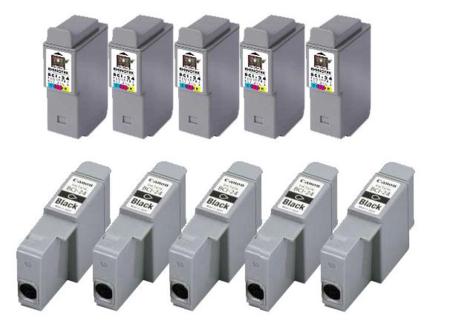 Product image for 999inks Compatible Multipack Canon BCI-24K/24C 5 Full Sets Inkjet Printer Cartridges - Small