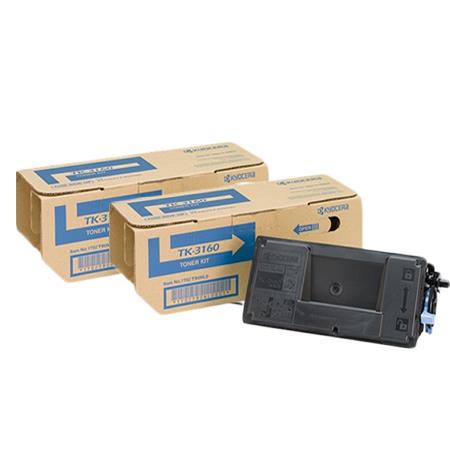 Product image for Kyocera TK-3160 Black Original Standard Capacity Laser Toner Cartridge Twin Pack - Small