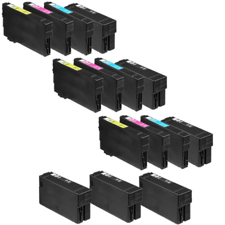 Product image for 999inks Compatible Multipack Epson 408LBK/C/M/Y 3 Full Sets + 3 FREE Black Inkjet Printer Cartridges - Small