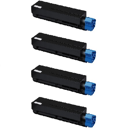 Product image for 999inks Compatible Quad Pack Oki 44992402 Black Laser Toner Cartridges - Small