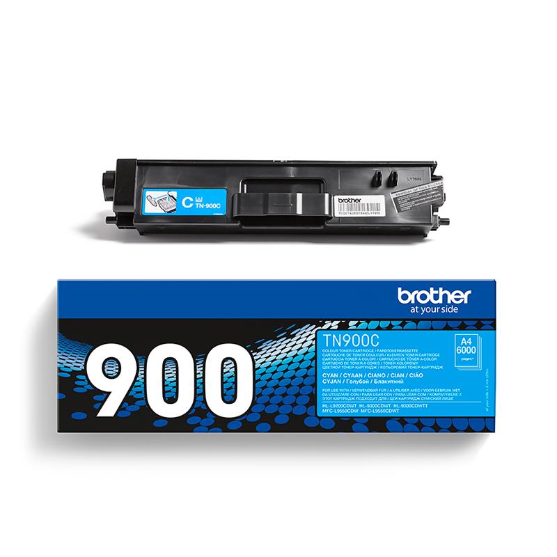 Product image for Brother TN900C Cyan Original Toner Cartridge - Small