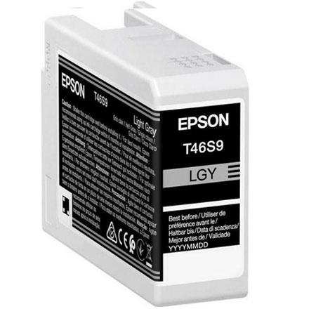 Product image for Epson T46S9 (T46S900) Light Grey Original UltraChrome Ink Cartridge (25ml) - Small
