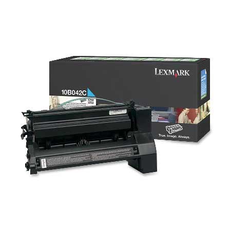 Product image for Lexmark 10B042C Cyan Original High Capacity Return Program Toner Cartridge - Small