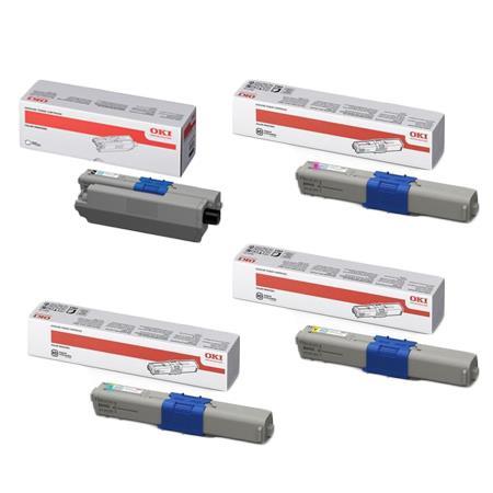 Product image for OKI 44469804/44469722-24 Full Set Original High Capacity Laser Toner Cartridges - Small