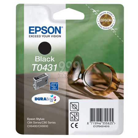Product image for Epson T0431 Black Original High Capacity Ink Cartridge (Sunglasses) (T043140) - Small