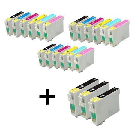 Product image for 999inks Compatible Multipack Epson T0801/6 3 Full Sets + 3 FREE Black Inkjet Printer Cartridges - Small