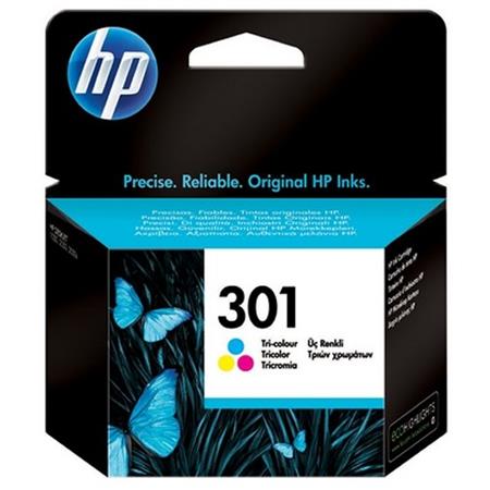 Product image for HP 301 Tri-Colour Original Ink Cartridge - Small