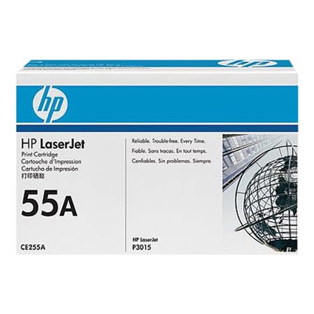 Product image for HP Laserjet CE255A Black Original Laser Toner Cartridge - Small
