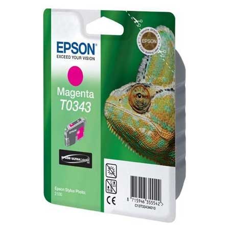 Product image for Epson T0343 Magenta Original Ink Cartridge (Chameleon) (T034340) - Small