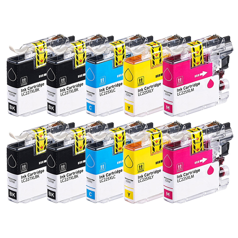 Product image for 999inks Compatible Multipack Brother LC227XL/LC225XL 2 Full Sets + 2 FREE Black Inkjet Printer Cartridges - Small