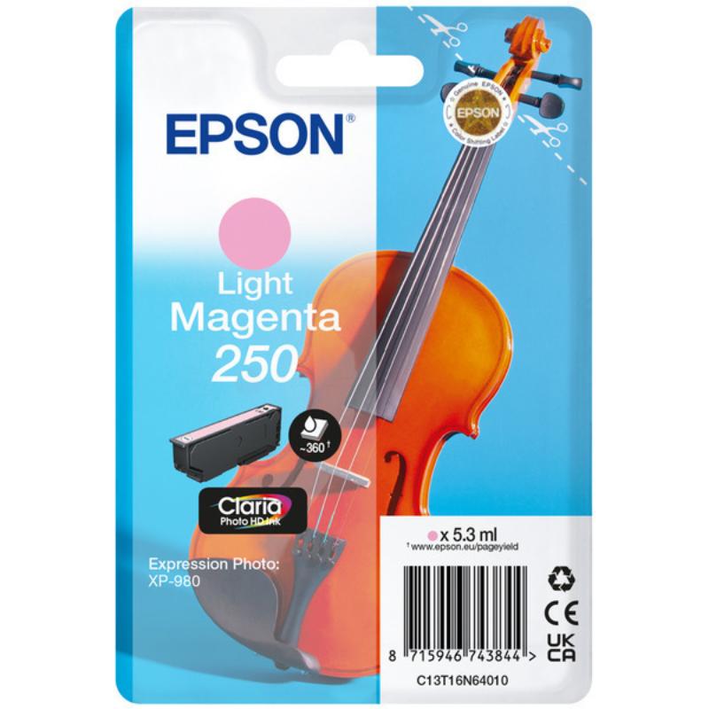Product image for Epson 250 (T16N64010) Light Magenta Original  Standard Capacity Ink Cartridge (Violin) - Small