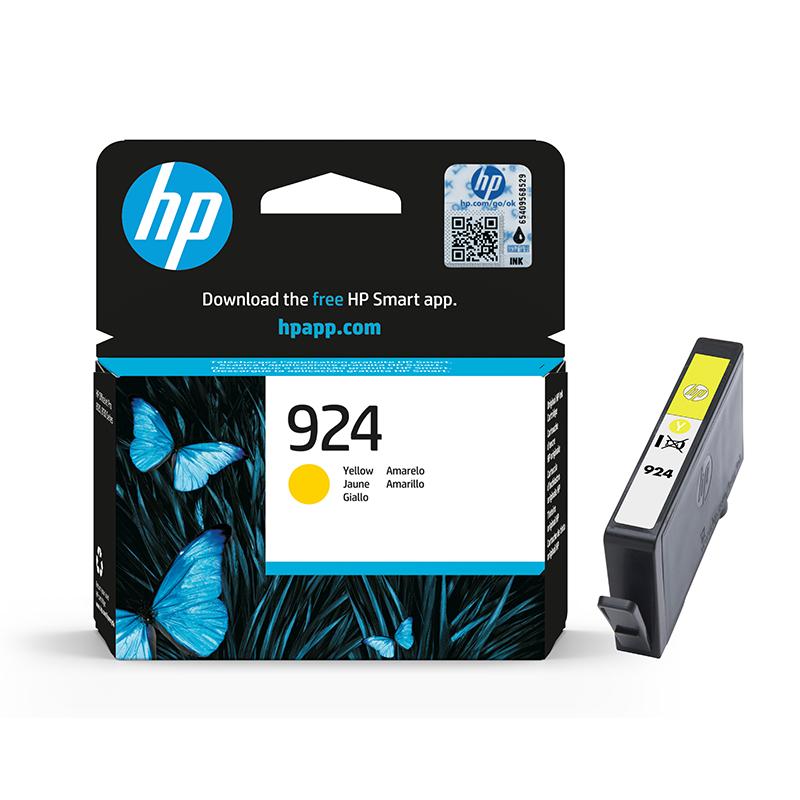 Product image for HP 924 Yellow Original Ink Cartridge (4K0U5NE) - Small