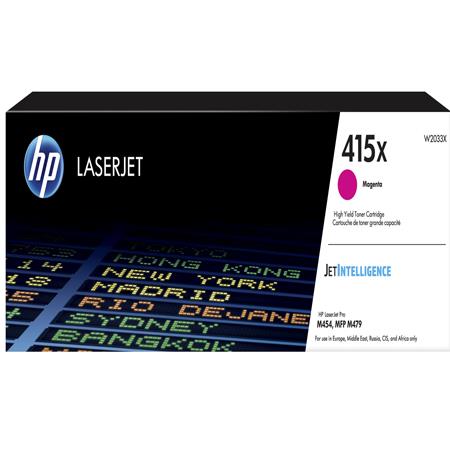 Product image for HP 415X (W2033X) Magenta Original High Capacity Toner Cartridge - Small