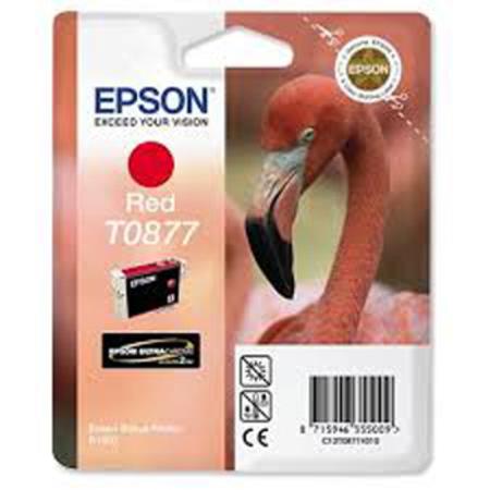 Product image for Epson T0877 Red Original Ink Cartridge (Flamingo) (T087740) - Small