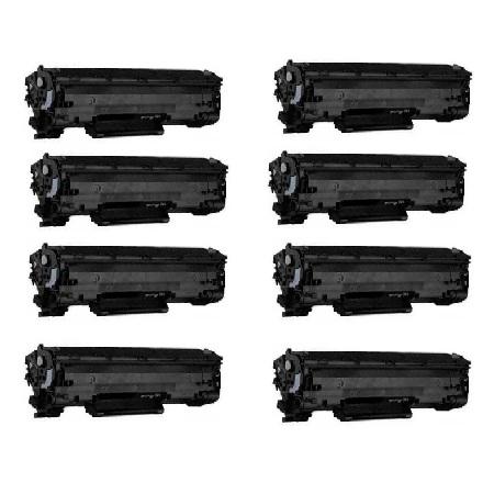 Product image for 999inks Compatible Eight Pack Canon 725 Black Laser Toner Cartridges - Small