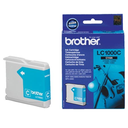 Product image for Brother LC1000C Cyan Original Printer Ink Cartridge (LC-1000C) - Small
